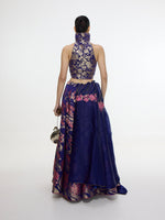 Handwoven Aubergine Kadwa Lehenga Set