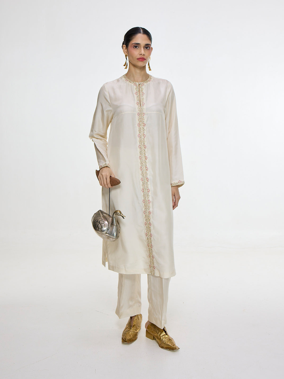 Handwoven White Kurta Set