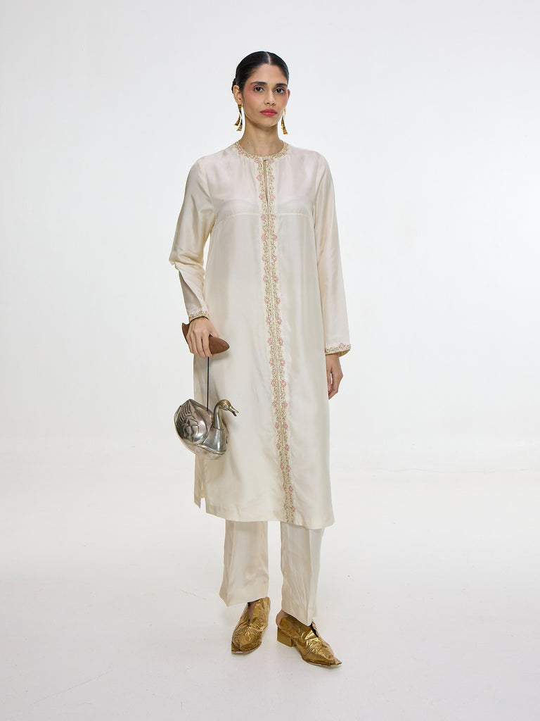 Handwoven White Kurta Set