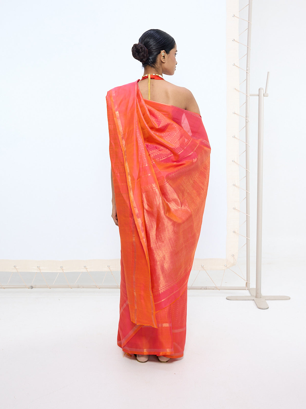 Handwoven Ruby Red Kanjivaram Saree