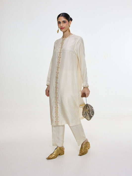 Handwoven White Kurta Set