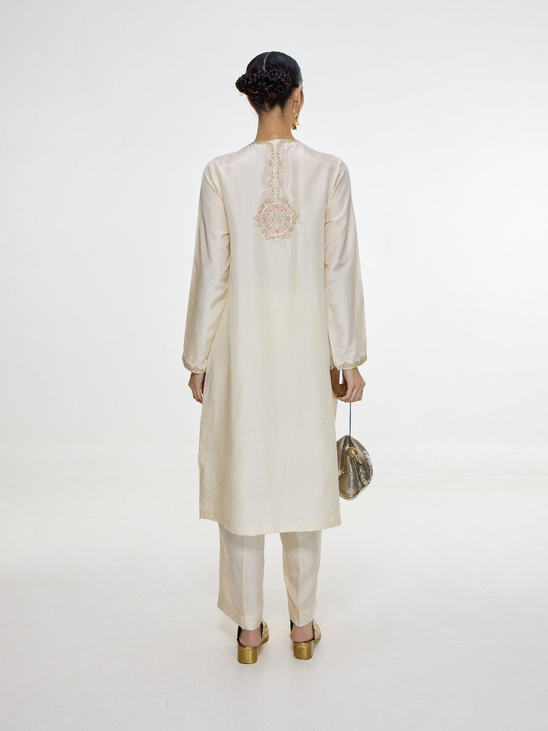 Handwoven White Kurta Set