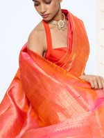 Handwoven Ruby Red Kanjivaram Saree
