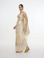 Handwoven Buff Beige Mashroo Silk Saree