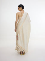 Handwoven Buff Beige Mashroo Silk Saree
