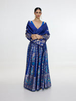 Handwoven Royal Blue Silk  Shawl