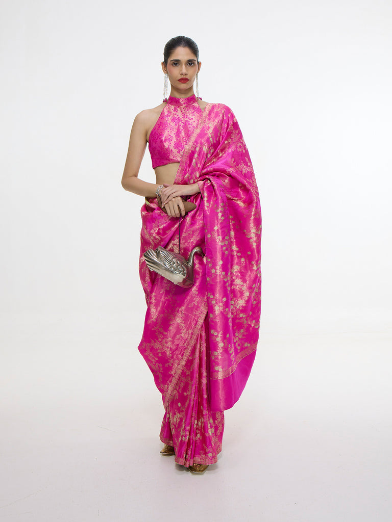 Handwoven Deep Pink Saree