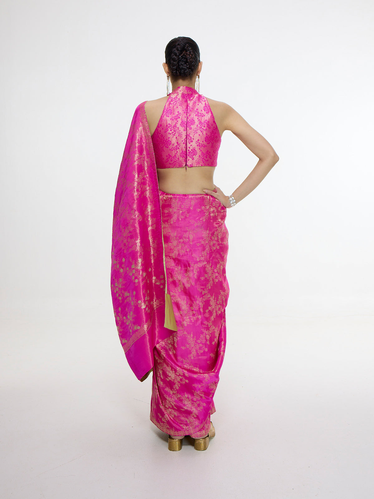 Handwoven Deep Pink Saree