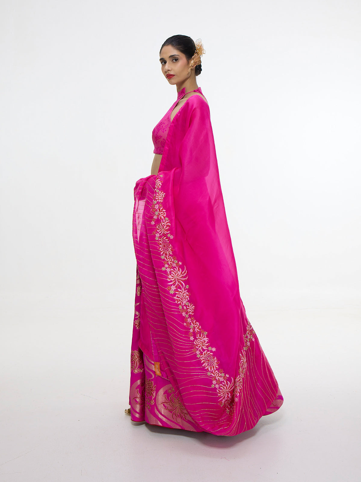 Handwoven Fuchsia Lehenga Set