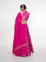 Handwoven Fuchsia Lehenga Set