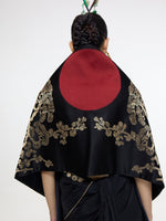 Handwoven Onyx  Silk Shawl