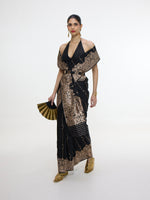 Handwoven Black Mashroo Silk Saree