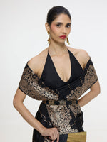 Handwoven Black Mashroo Silk Saree