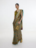 Handwoven Olive Green Saree