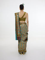 Handwoven Olive Green Saree