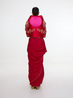 Handwoven Red Silk Shawl