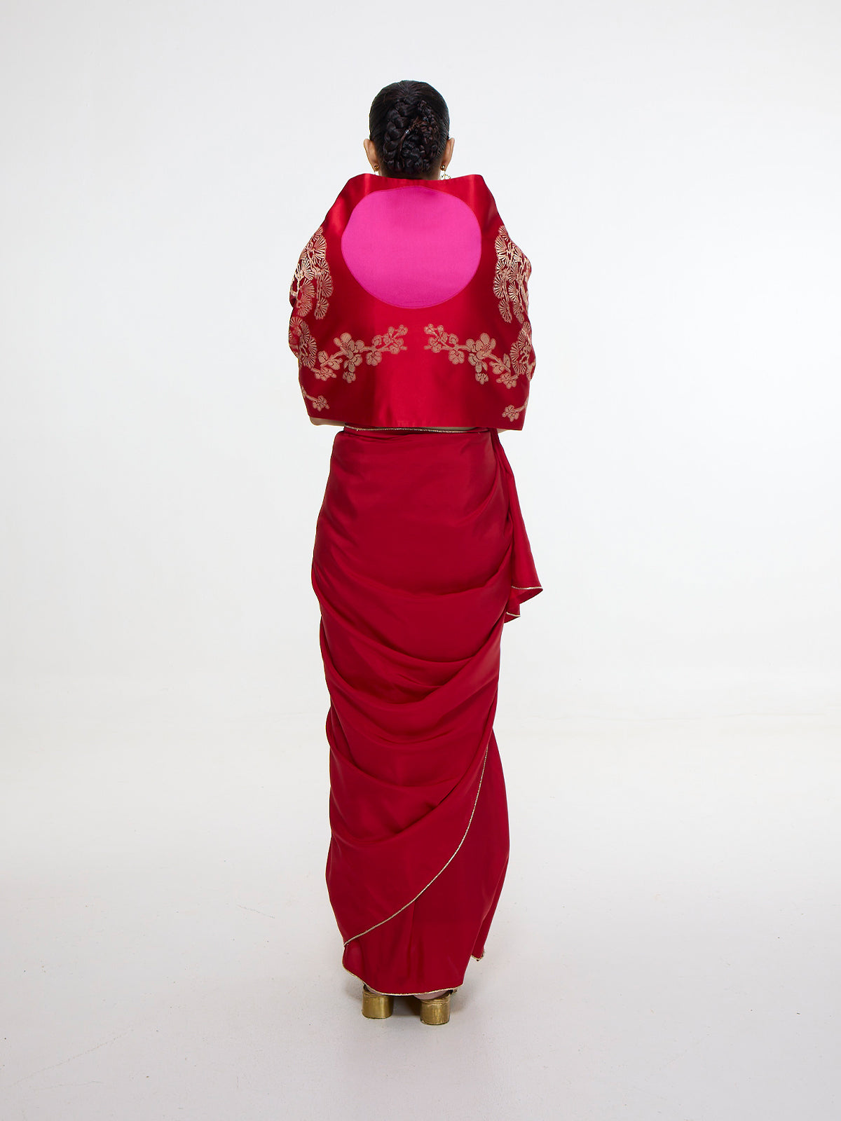 Handwoven Red Silk Shawl