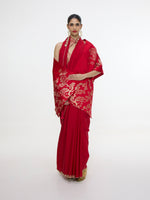 Handwoven Red Silk Shawl