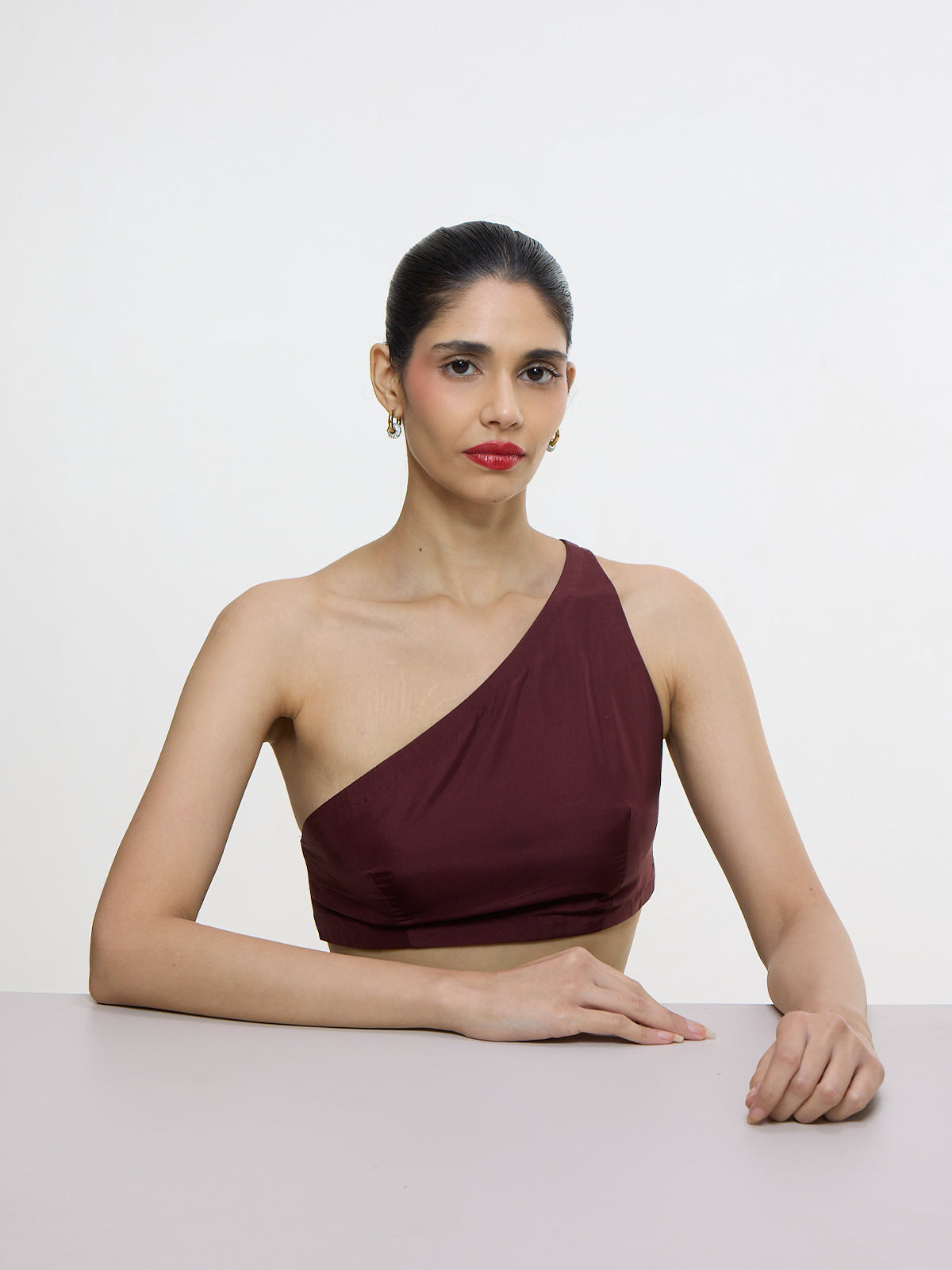 Handwoven Burgundy Blouse