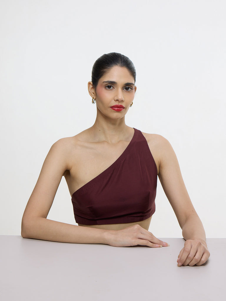 Handwoven Burgundy Blouse