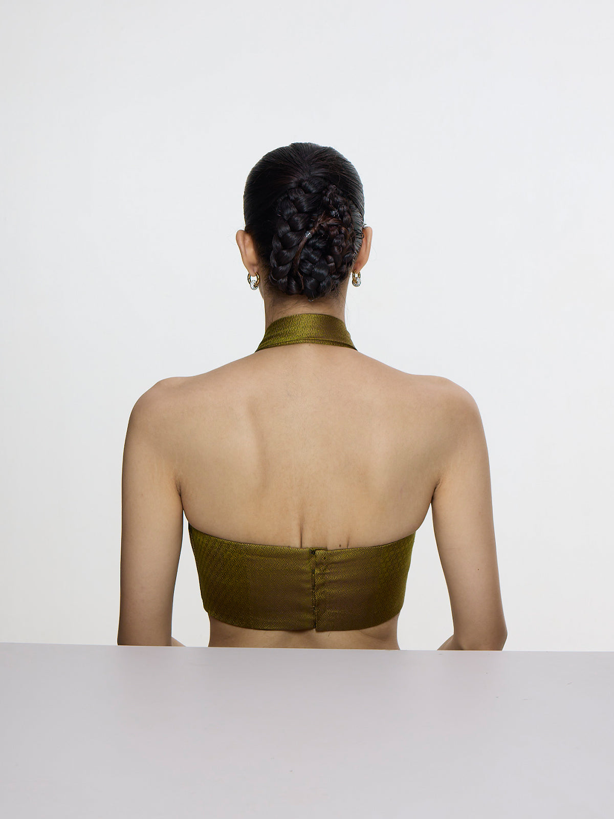 Handwoven Olive Green Blouse