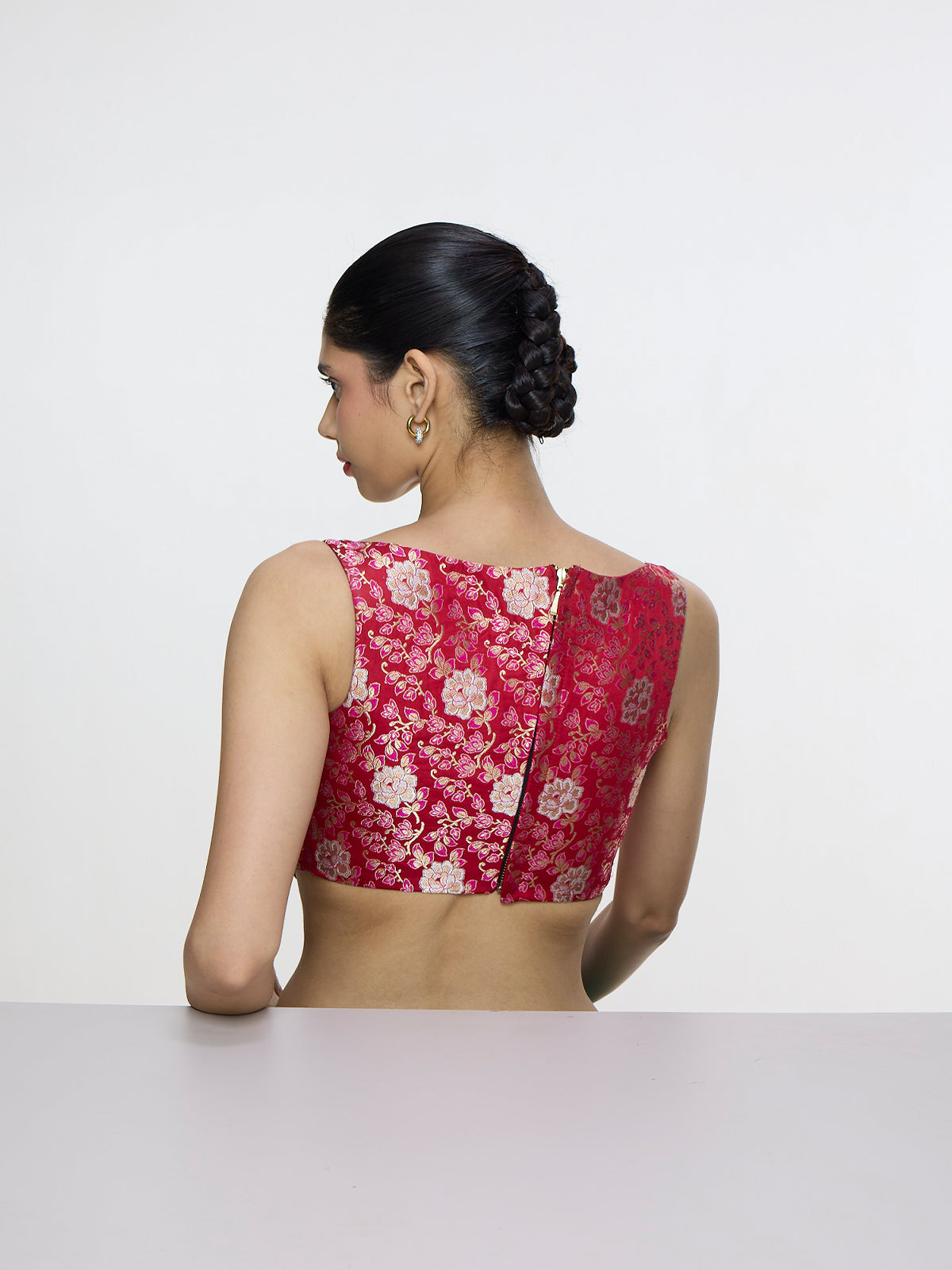 Handwoven Rose Red Blouse