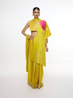 Handwoven Canary Yellow Silk Shawl
