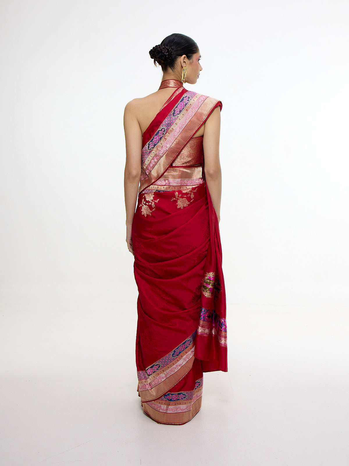Handwoven Scarlet Red Saree