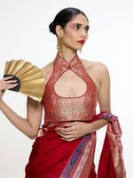 Handwoven Scarlet Red Saree