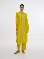 Handwoven Mustard Kurta Set