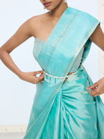 Handwoven Seafoam Kanjivaram Saree