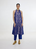 Handwoven Royal Blue Kurta Set