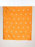 Handwoven Orange  Silk Banarasi Fabric