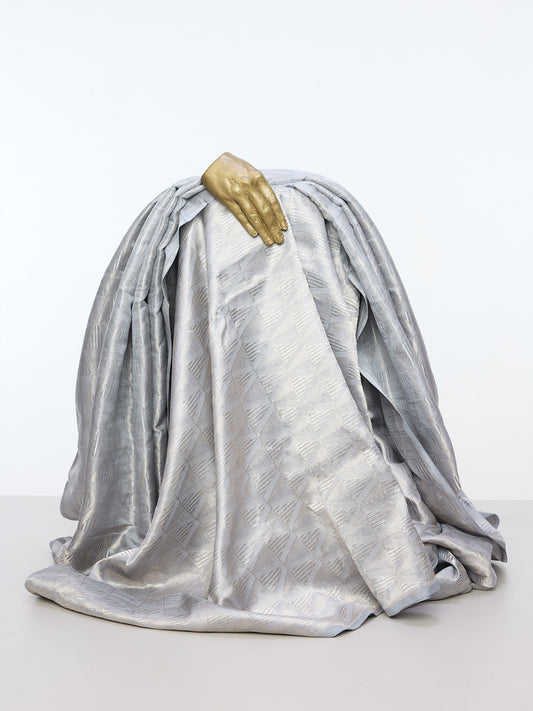 Handwoven Grey Emboss Fabric