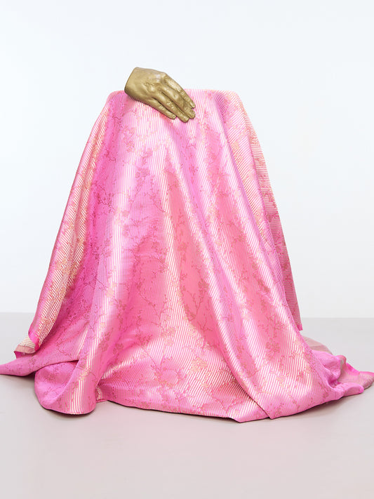 Handwoven Fuchsia Emboss Fabric