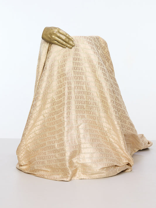 Handwoven Beige Silk Fabric