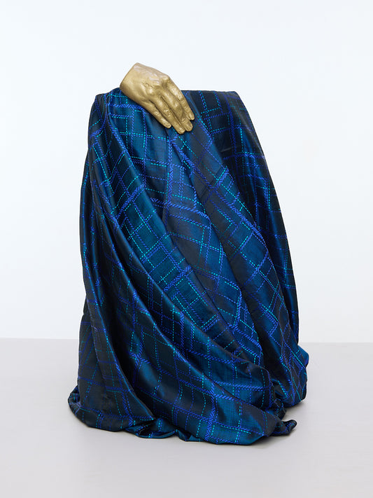 Handwoven Black Emboss Fabric