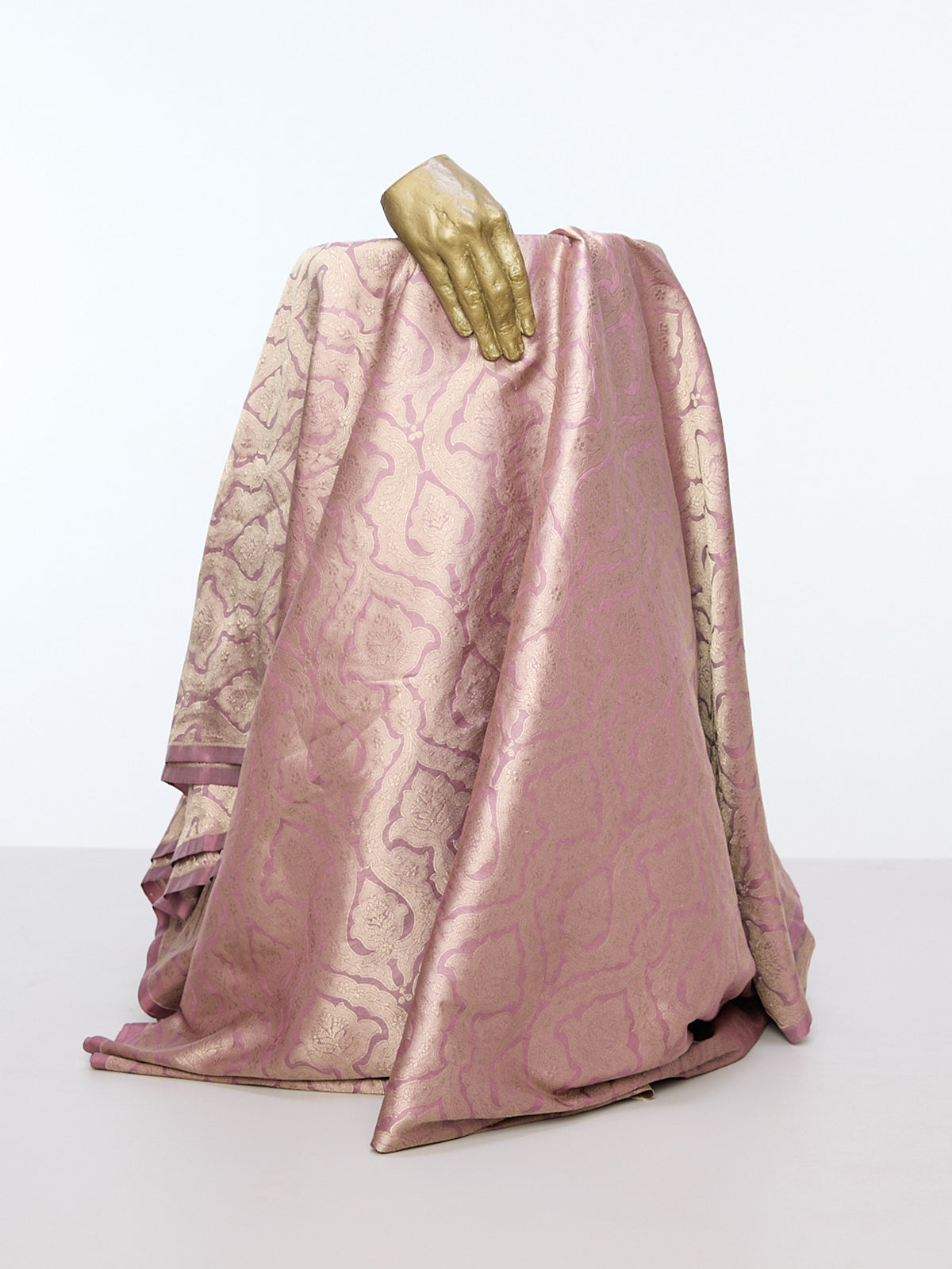 Handwoven Soft Peach Emboss Fabric