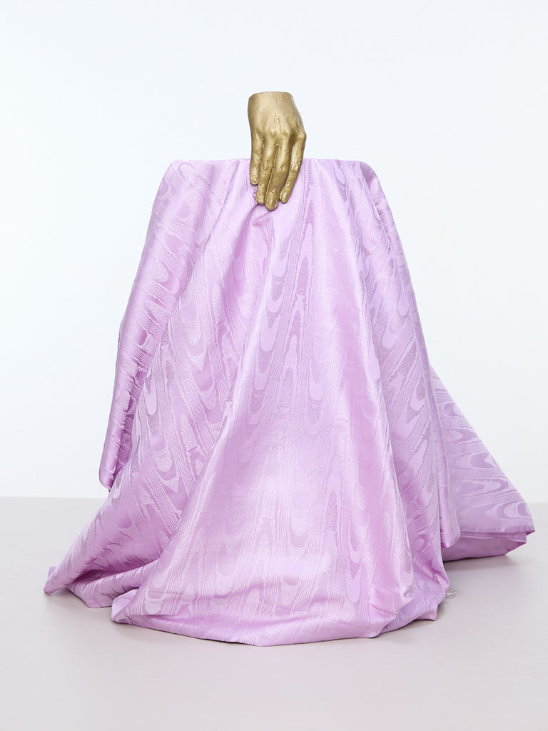 Handwoven Lavendar Tanchoi Banarasi Fabric