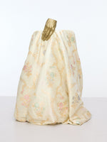 Handwoven Sandy Buff Kadhwa Banarasi Fabric