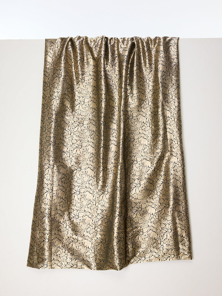 Handwoven Black & Grey Emboss Fabric