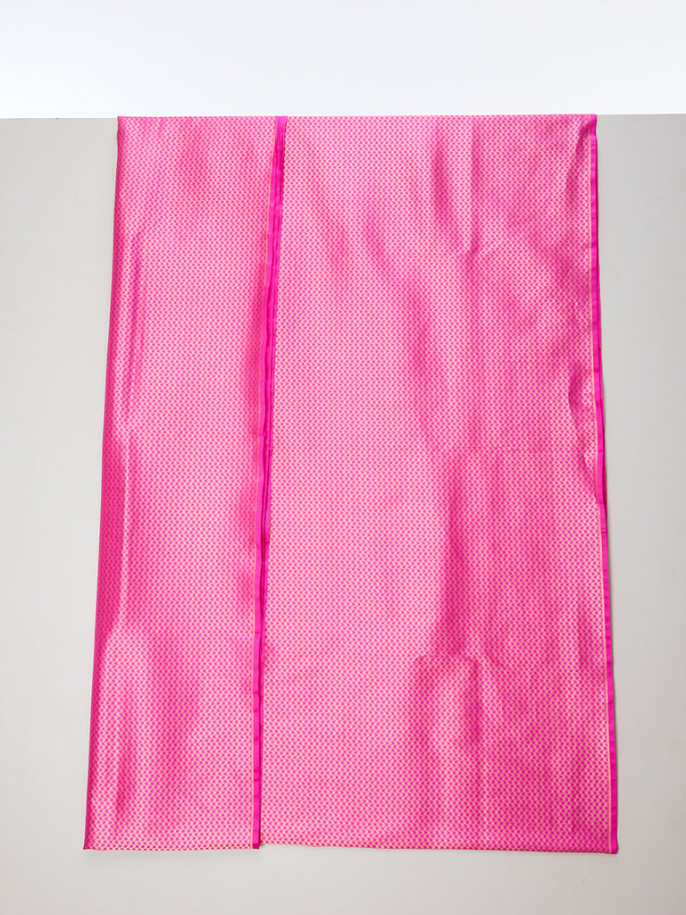 Handwoven Hot Pink Emboss Fabric