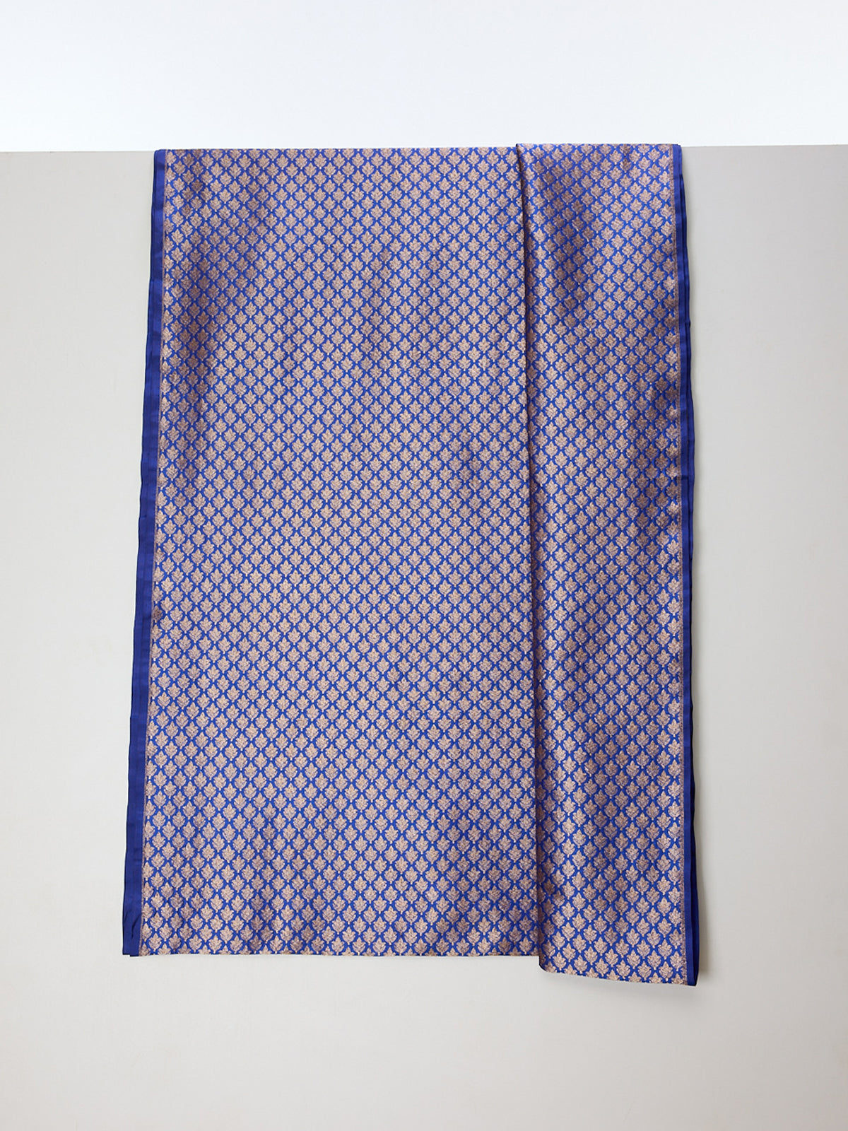 Handwoven Imperial Blue Emboss Fabric