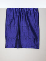 Handwoven Dark Blue Tanchoi Banarasi Fabric