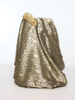 Handwoven Black & Grey Emboss Fabric