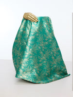 Handwoven Green Emboss Fabric