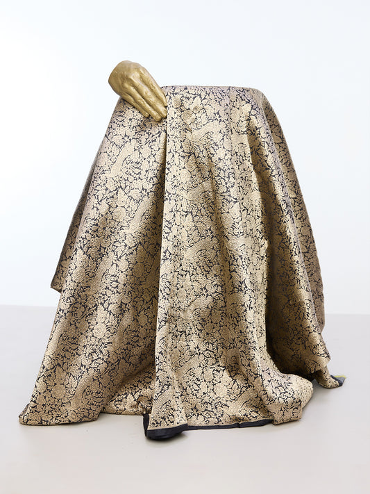 Handwoven Midnight Emboss Fabric