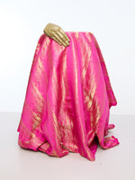 Handwoven Fuchsia Emboss Fabric