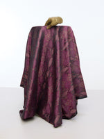 Handwoven Magenta Tanchoi Banarasi Fabric