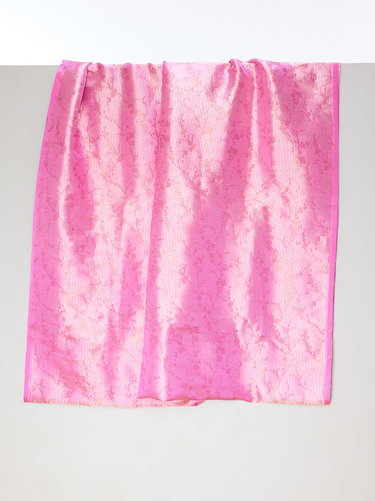 Handwoven Fuchsia Emboss Fabric